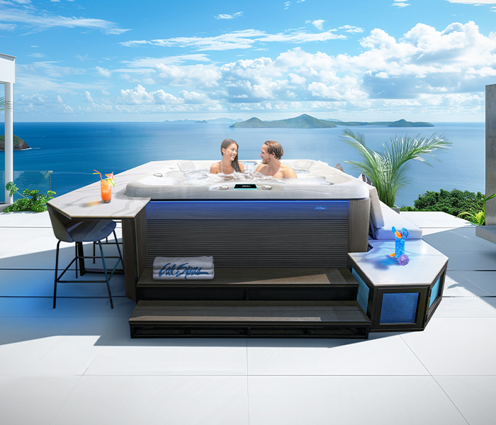 Calspas hot tub being used in a family setting - Whitefish