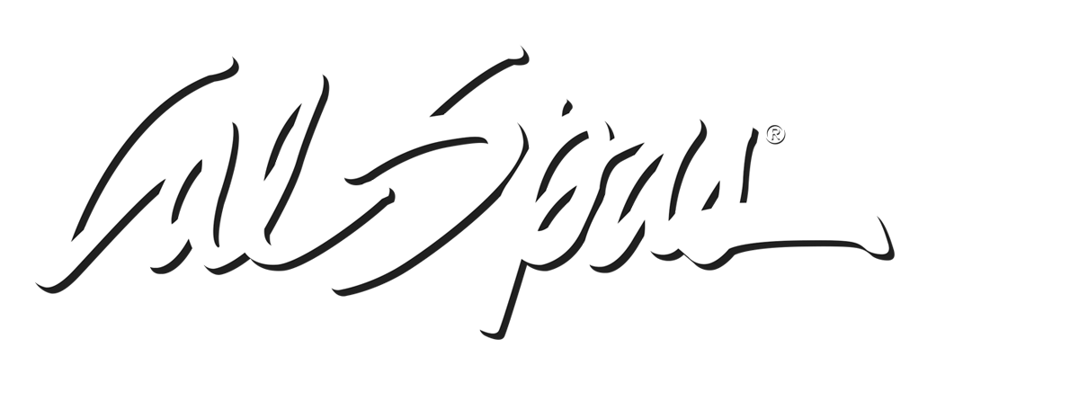 Calspas White logo hot tubs spas for sale Whitefish